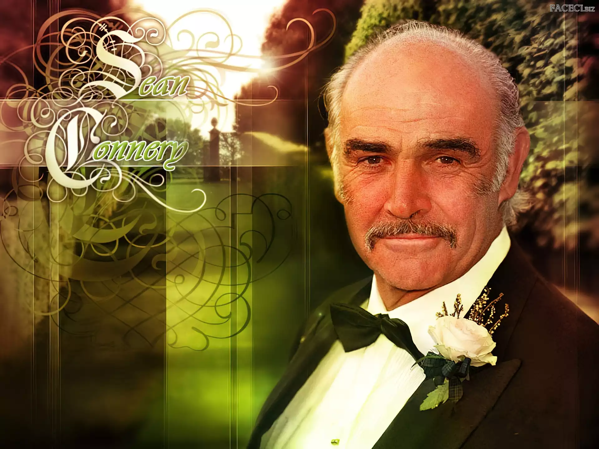 kwiatek, Sean Connery, muszka
